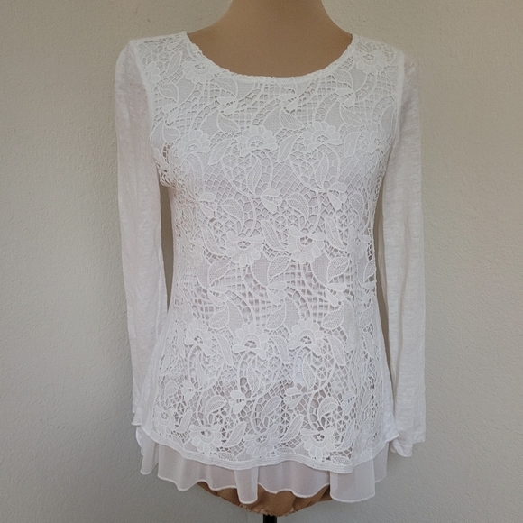 Sundance White Asymmetrical Embellished Blouse - Picture 2 of 7